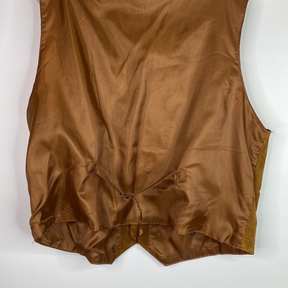 Vintage Sheplers Brown Leather Vest Size XL - Picture 6 of 12